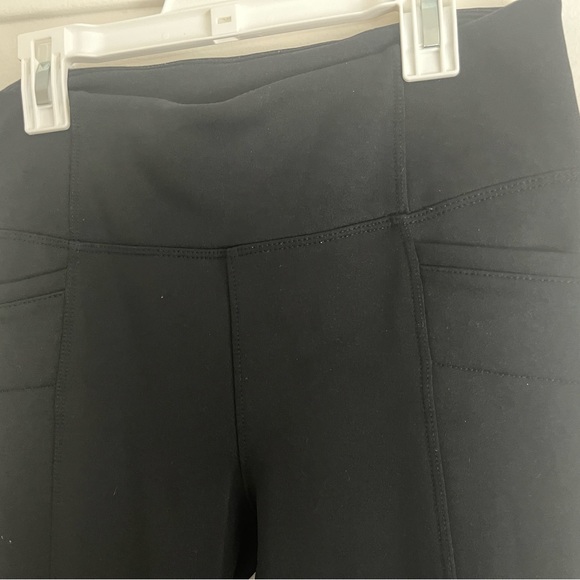 Athleta Chaturanga fleece lined leggings pockets MT medium tall black - Picture 8 of 9